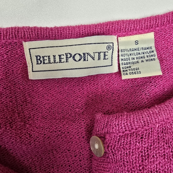 Vintage BellePointe Cardigan Sweater With Butterfly Ribbon Appliques - Small - Picture 7 of 7